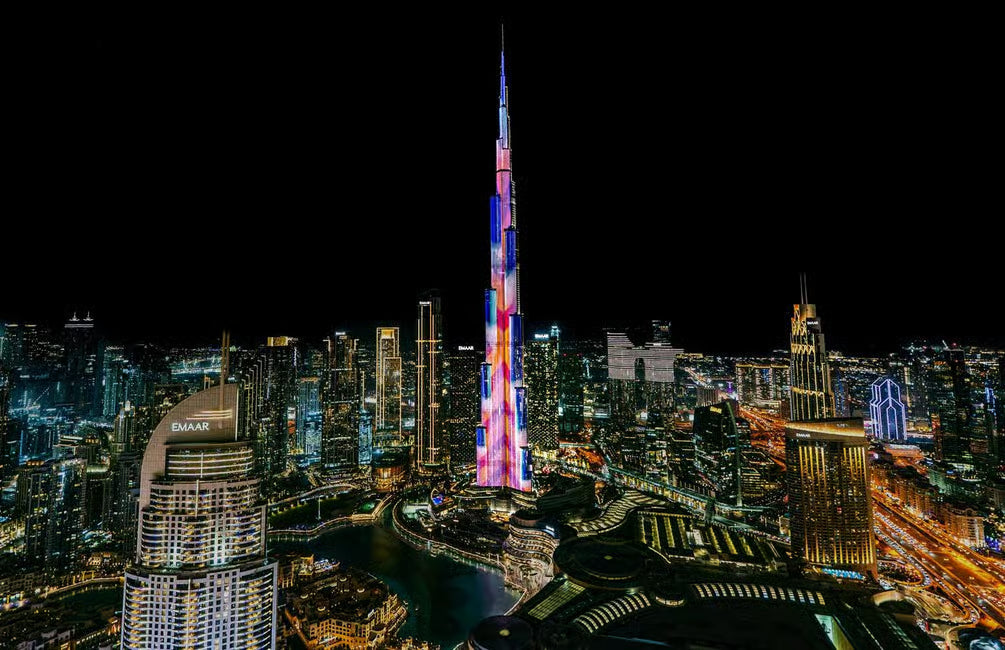 Dubai night cityscape
